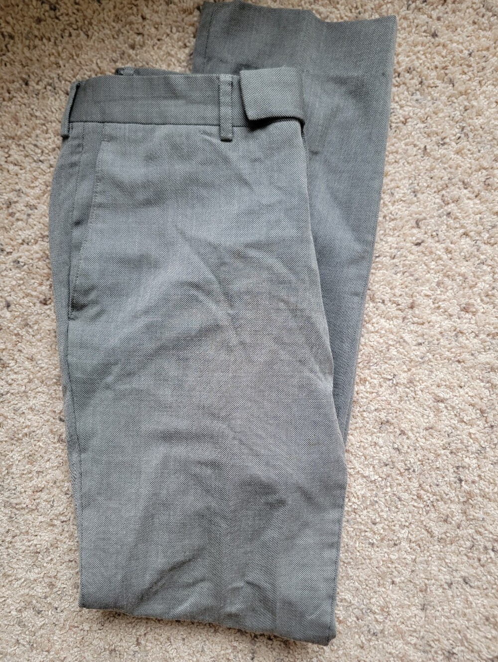 Italia Collezioni Men's 100% Wool Classic Gray Dress Pants Size 31.5 Waist